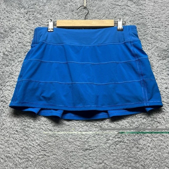 Lululemon Skort Womens 10 Blue Pace Rival Mid Rise Skirt Running Tennis Golf - Picture 3 of 12